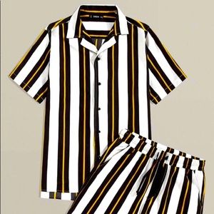 Black and Yellow Romper Two Piece Set